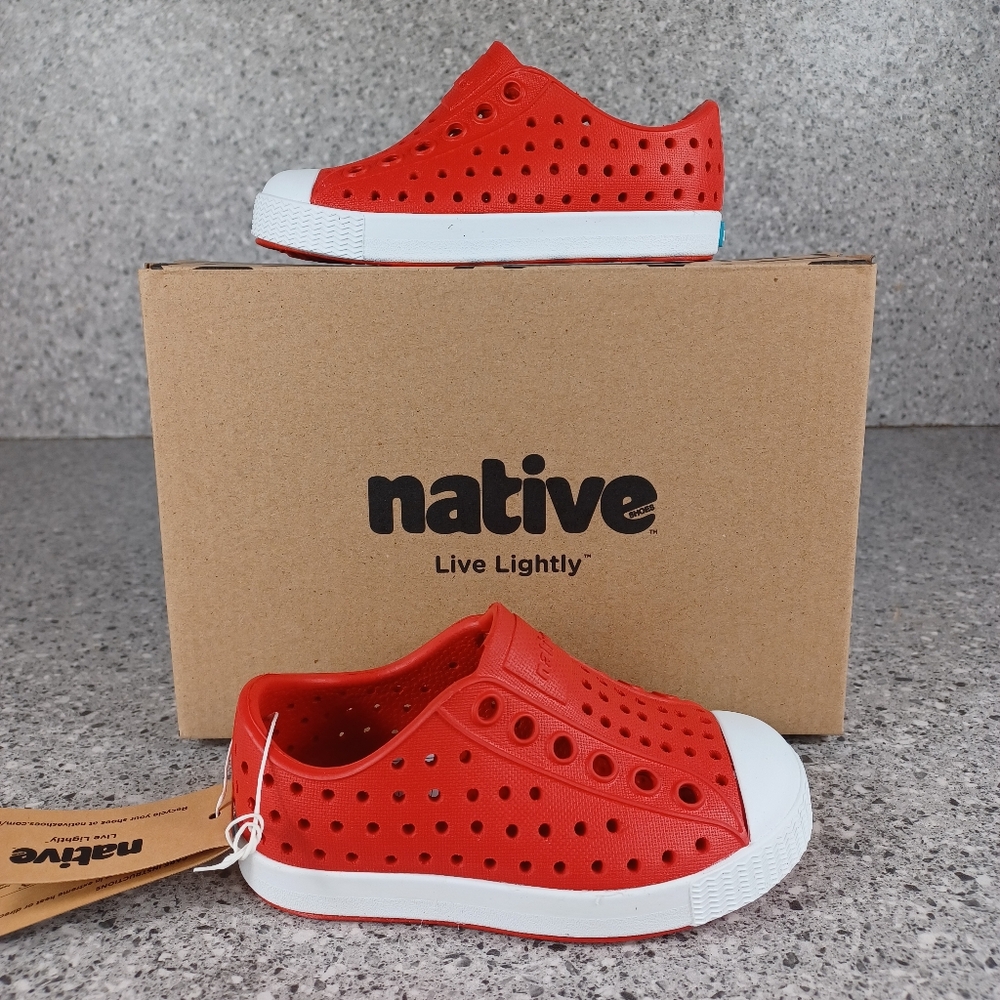 NATIVE Shoes Red Kids Toddler Jefferson Slip-On Shoes
